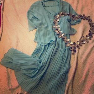 Vintage babe blue dress with wrap